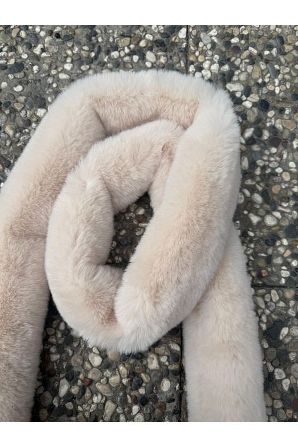 11252 Beige Faux-Fur Neck Warmer