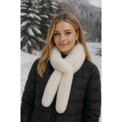 11252 White Faux-Fur Neck Warmer