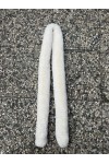 White Faux-Fur Neck Warmer, 100% polyester plush