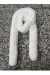 White Faux-Fur Neck Warmer, 100% polyester plush