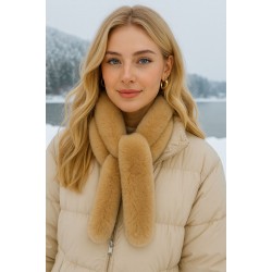 11252 Camel Faux-Fur Neck Warmer