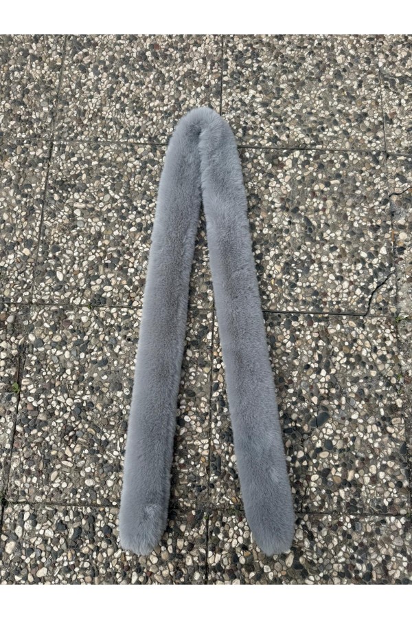 11252 Grey Faux-Fur Neck Warmer