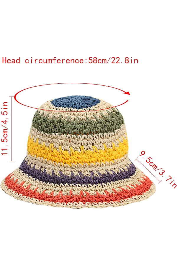 11507 Ekru Rengi Örgülü Hasır Şapka