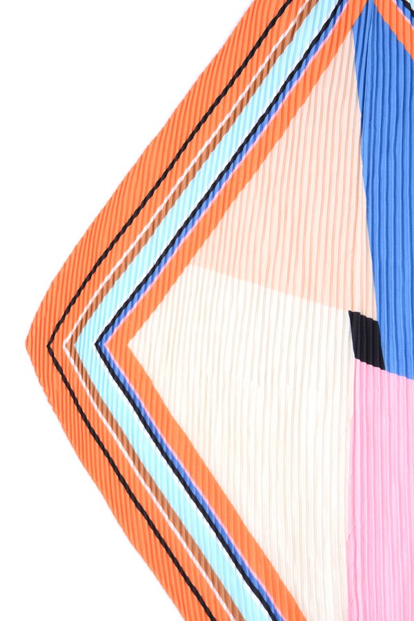 12398-1 Piliseli Turuncu Saten Bandana Fular 50x50 cm