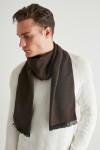Double-Sided Brown & Black Cashmere-Feel Scarf - Nesvay Double-Sided Brown & Black Cashmere-Feel Scarf, 65% polyester, 35% viscose