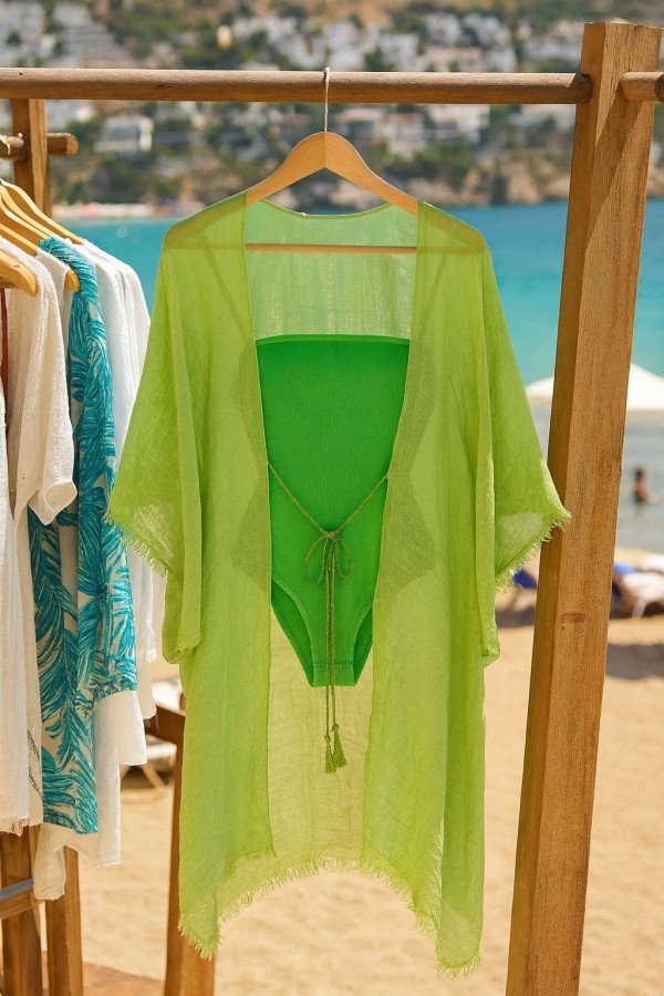 13479-2 Fıstık Yeşili Pareo