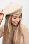 Beige Painter Beret, 80% wool, 20% polyamide