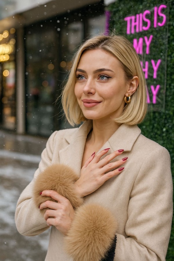 13620 Camel Faux-Fur Arm Cuffs
