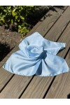 13731 Bebe Mavi Saten Bandana Fular 50x50 cm
