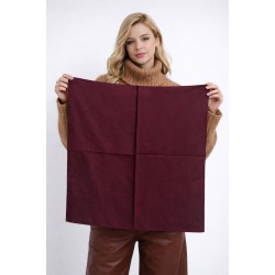 13731 Bordo Saten Bandana Fular 50x50 cm