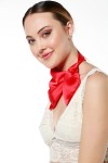 Kırmızı Saten Bandana Fular - Nesvay Kırmızı Saten Bandana Fular, Saten, 50x50 cm