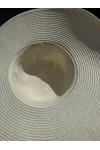 14232 Ekru Geniş Hasır Şapka