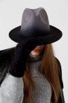 Ombré Grey Panama Hat - Nesvay Ombré Grey Panama Hat, 100% paper straw