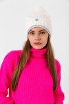 Белый шапка с узором из снежинок, 100% акрил