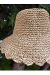 14596-1 El Örgüsü Camel Hasır Şapka