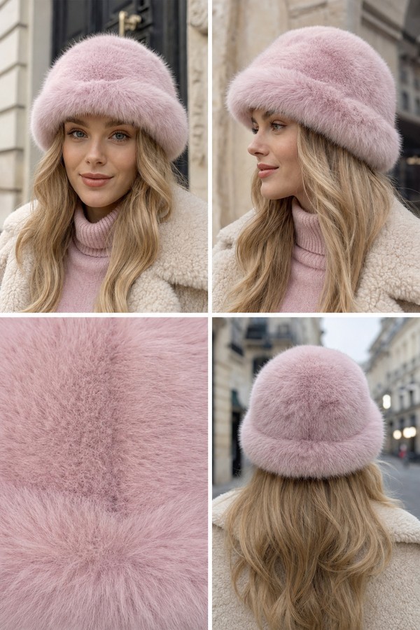 Pink Cossack Hat, plush