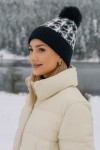 Black Patterned Beanie - Nesvay Black Patterned Beanie, 100% acrylic