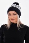 Black Patterned Beanie - Nesvay Black Patterned Beanie, 100% acrylic