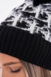 Black Patterned Beanie - Nesvay Black Patterned Beanie, 100% acrylic