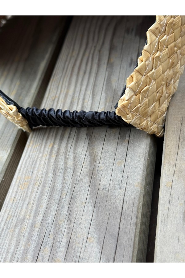 14708 Bej Hasır Vizör Şapka