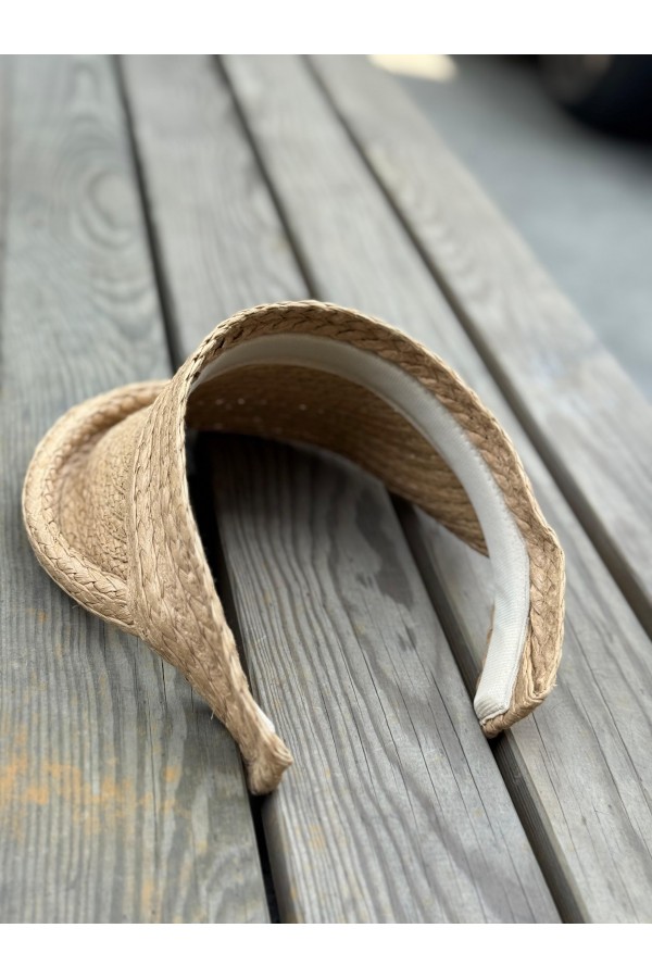 14760 Camel Hasır Vizör Şapka