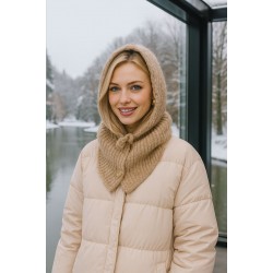 14800 Camel Balaclava-Style Knit Beanie