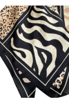 14831 Animal Desenli Siyah Bandana Fular 70x70 cm