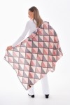 Beige Check Print Long Shawl - Nesvay Beige Check Print Long Shawl, 100% acrylic, 85x180 cm