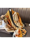 15401 Turuncu Desenli Şal 90x180 cm