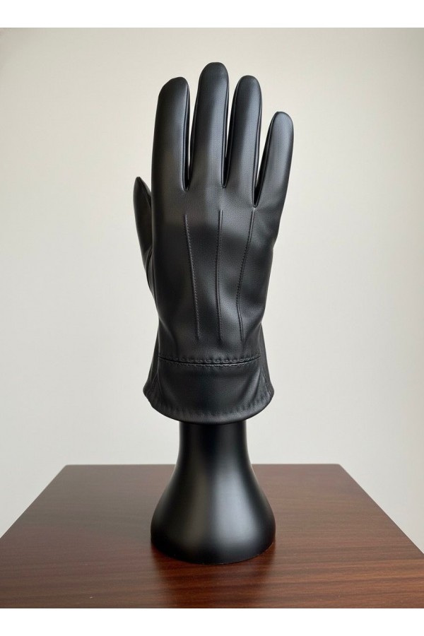 16016 Siyah Deri Erkek Eldiven