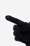قفازات تعمل باللمس مبطّنة بالفرو الصناعي بلون أسود - Nesvay قفازات تعمل باللمس مبطّنة بالفرو الصناعي بلون أسود، جلد صناعي