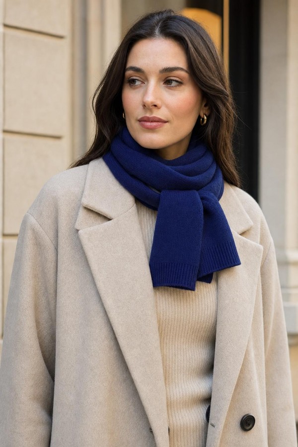 HRK01 Sax Blue Tie-Front Shrug
