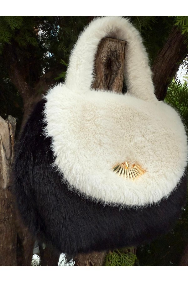 Peluş Bej Çanta - Nesvay Peluş Bej Çanta, %100 Polyester Peluş