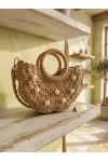 NWC-1072 Camel İncili Hasır Çanta 22x21x7 cm NWC-1072 Camel İncili Hasır Çanta 22x21x7 cm