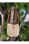 NWC-1077 Bej El Örgüsü Hasır Çanta 24x23 cm NWC-1077 Bej El Örgüsü Hasır Çanta 24x23 cm