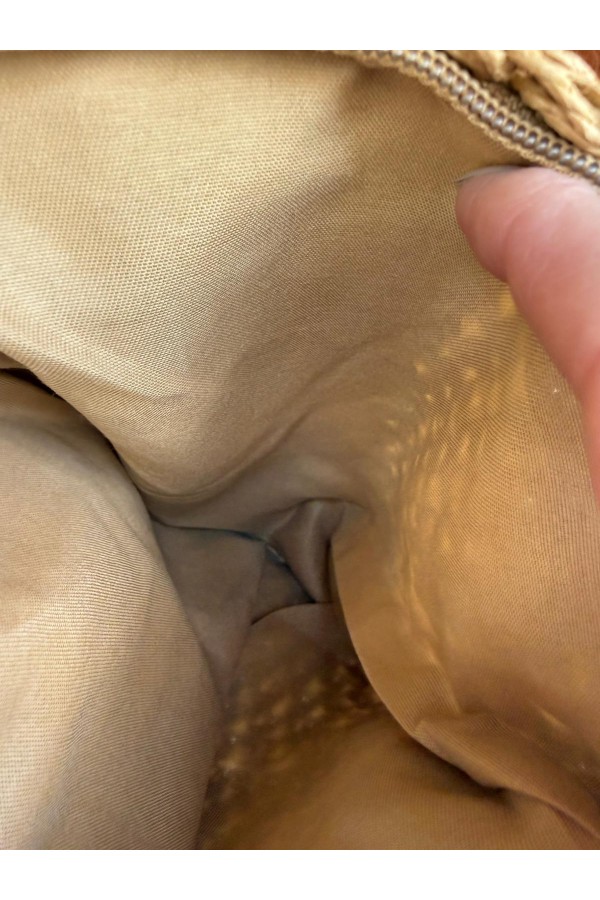 NWC-1077 Camel El Örgüsü Hasır Çanta 24x23 cm NWC-1077 Camel El Örgüsü Hasır Çanta 24x23 cm