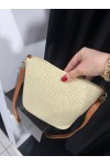 NWC-1117 Bej Mini Hasır Çanta