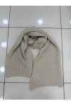 S014 Ekru Puf Şal Atkı 40x180 cm