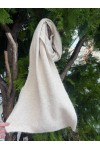 S014 Ekru Puf Şal Atkı 40x180 cm