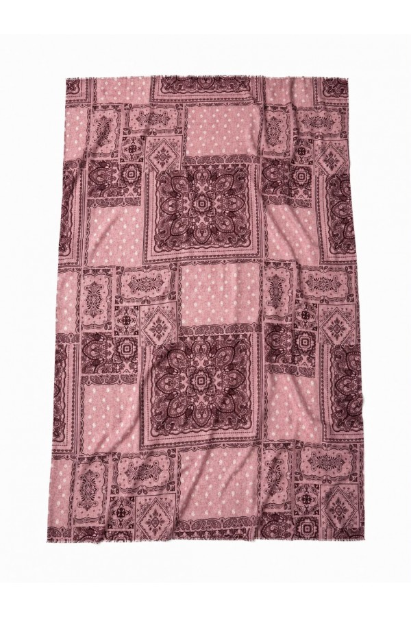 S017 Pembe Etnik Desenli Şal 90x180 cm S017 Pembe Etnik Desenli Şal 90x180 cm