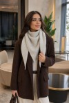 S057 Bej Üçgen Şal 145x55 cm S057 Bej Üçgen Şal 145x55 cm